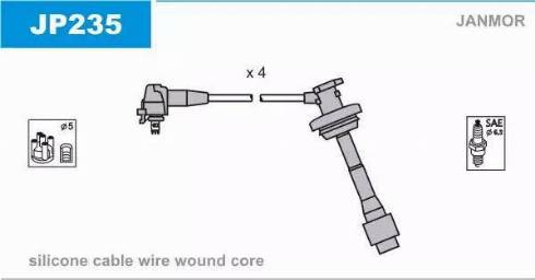Janmor JP235 - Комплект проводів запалювання autozip.com.ua