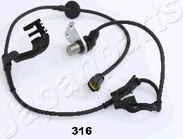 Japanparts ABS-316 - Датчик ABS, частота обертання колеса autozip.com.ua