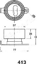 Japanparts BE-413 - Натягувач, зубчастий ремінь autozip.com.ua