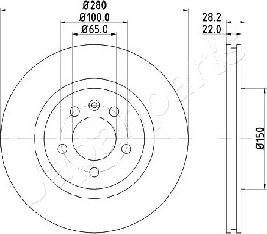 Japanparts DI-0944 - Гальмівний диск autozip.com.ua