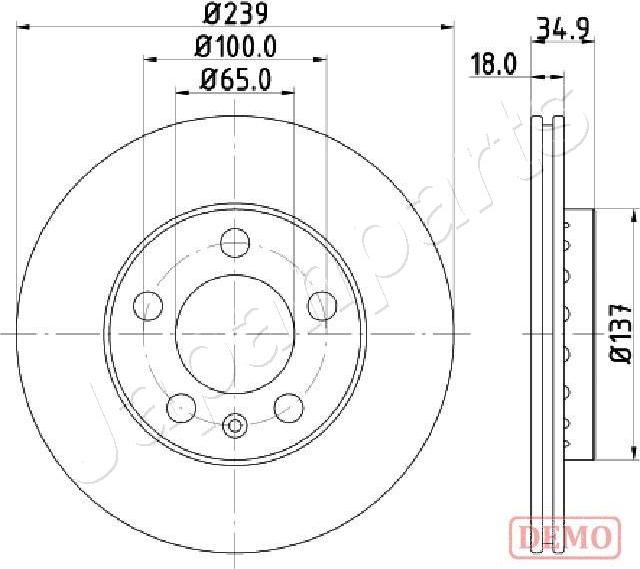 Japanparts DI-0945C - Гальмівний диск autozip.com.ua