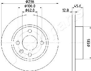 Japanparts DI-0946 - Гальмівний диск autozip.com.ua