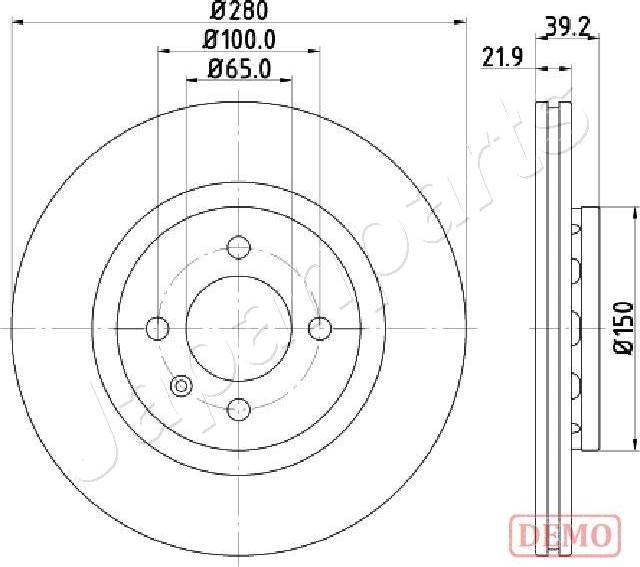 Japanparts DI-0940C - Гальмівний диск autozip.com.ua