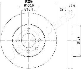 Japanparts DI-0943 - Гальмівний диск autozip.com.ua