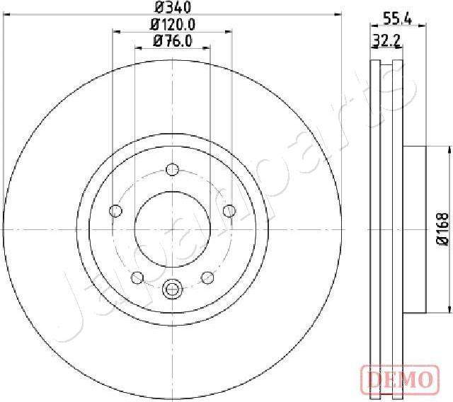 Japanparts DI-0954C - Гальмівний диск autozip.com.ua