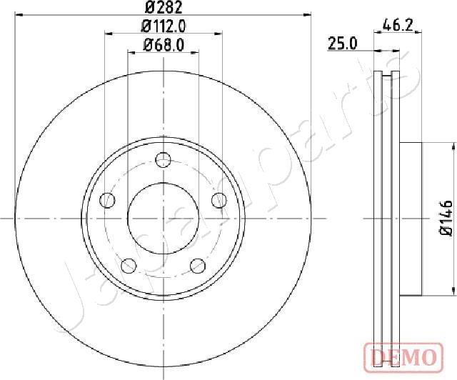 Japanparts DI-0955C - Гальмівний диск autozip.com.ua