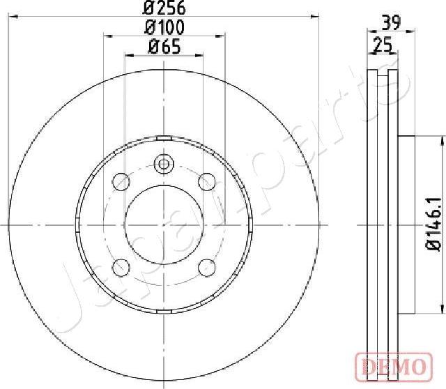 Japanparts DI-0951C - Гальмівний диск autozip.com.ua