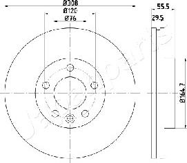 Japanparts DI-0953 - Гальмівний диск autozip.com.ua