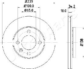 Japanparts DI-0952 - Гальмівний диск autozip.com.ua