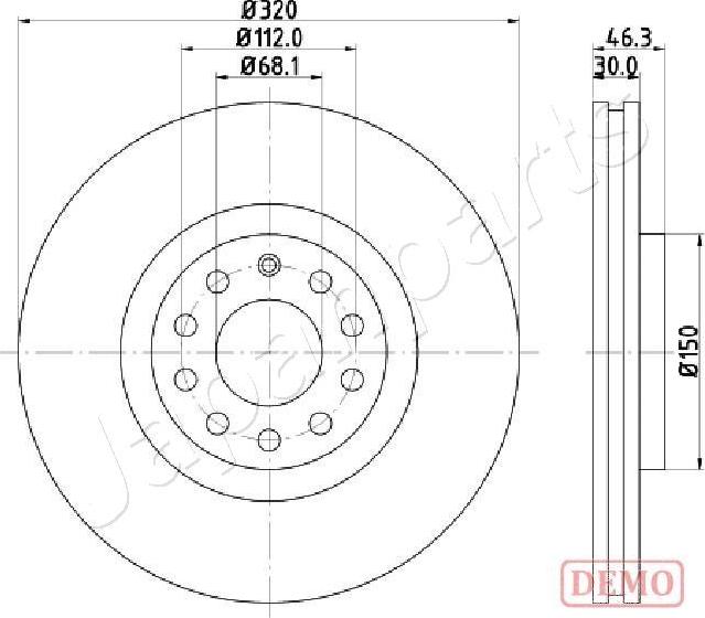 Japanparts DI-0909C - Гальмівний диск autozip.com.ua