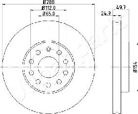 Japanparts DI-0906 - Гальмівний диск autozip.com.ua