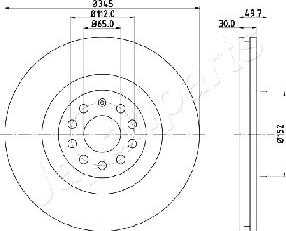 Japanparts DI-0908 - Гальмівний диск autozip.com.ua