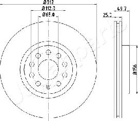 Japanparts DI-0902 - Гальмівний диск autozip.com.ua