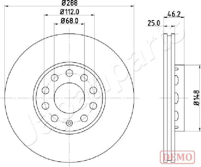 Japanparts DI-0910C - Гальмівний диск autozip.com.ua