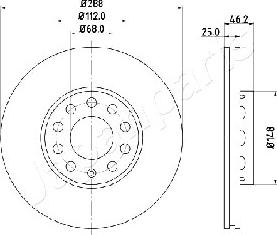 Japanparts DI-0910 - Гальмівний диск autozip.com.ua