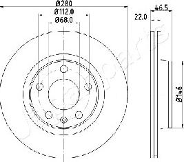 Japanparts DI-0911 - Гальмівний диск autozip.com.ua