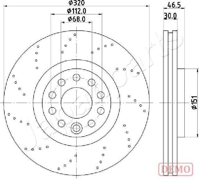 Japanparts DI-0913C - Гальмівний диск autozip.com.ua