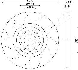 Japanparts DI-0913 - Гальмівний диск autozip.com.ua