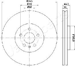 Japanparts DI-0912 - Гальмівний диск autozip.com.ua