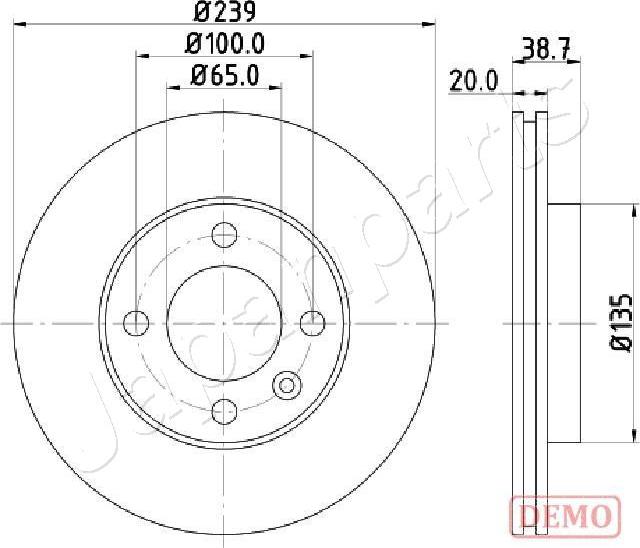 Japanparts DI-0939C - Гальмівний диск autozip.com.ua