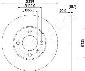 Japanparts DI-0939 - Гальмівний диск autozip.com.ua