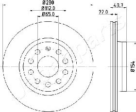 Japanparts DI-0934 - Гальмівний диск autozip.com.ua