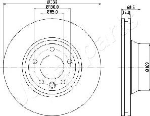 Japanparts DI-0931 - Гальмівний диск autozip.com.ua