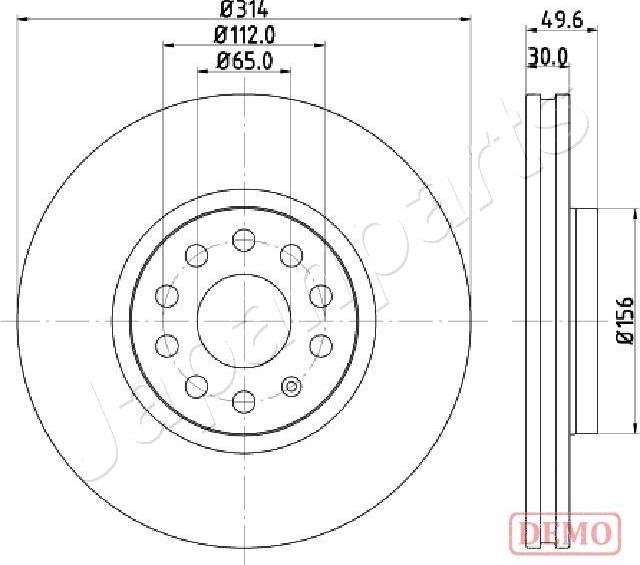 Japanparts DI-0933C - Гальмівний диск autozip.com.ua