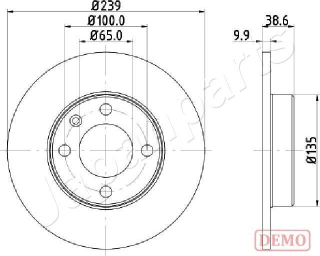 Japanparts DI-0937C - Гальмівний диск autozip.com.ua