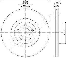 Japanparts DI-0929 - Гальмівний диск autozip.com.ua