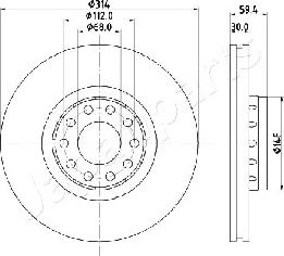 Japanparts DI-0924 - Гальмівний диск autozip.com.ua