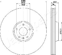 Japanparts DI-0928 - Гальмівний диск autozip.com.ua