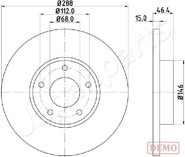 Japanparts DI-0923C - Гальмівний диск autozip.com.ua