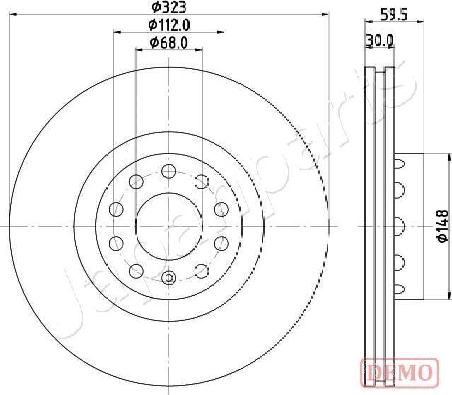 Japanparts DI-0922C - Гальмівний диск autozip.com.ua