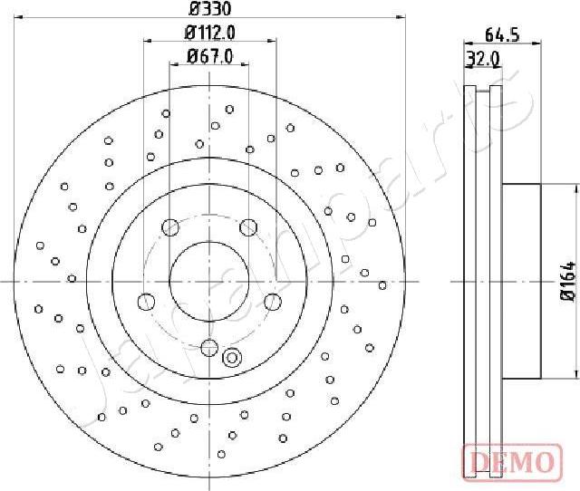 Japanparts DI-0541C - Гальмівний диск autozip.com.ua