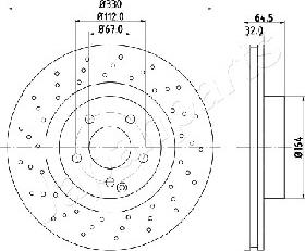 Japanparts DI-0541 - Гальмівний диск autozip.com.ua