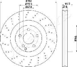 Japanparts DI-0543 - Гальмівний диск autozip.com.ua