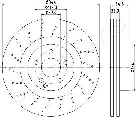 Japanparts DI-0558 - Гальмівний диск autozip.com.ua