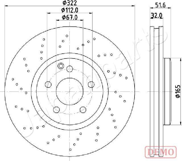 Japanparts DI-0528C - Гальмівний диск autozip.com.ua