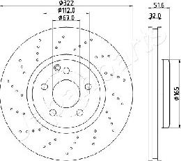 Japanparts DI-0528 - Гальмівний диск autozip.com.ua