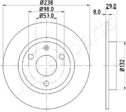 Japanparts DI-0639C - Гальмівний диск autozip.com.ua