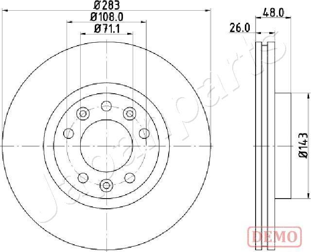 Japanparts DI-0634C - Гальмівний диск autozip.com.ua