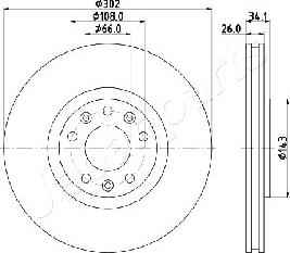 Japanparts DI-0635 - Гальмівний диск autozip.com.ua