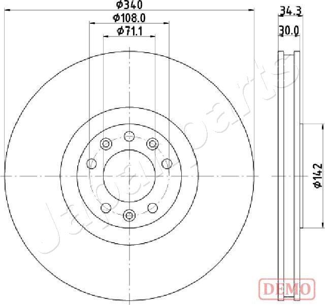 Japanparts DI-0636C - Гальмівний диск autozip.com.ua