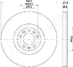 Japanparts DI-0636 - Гальмівний диск autozip.com.ua