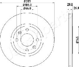 Japanparts DI-0627 - Гальмівний диск autozip.com.ua