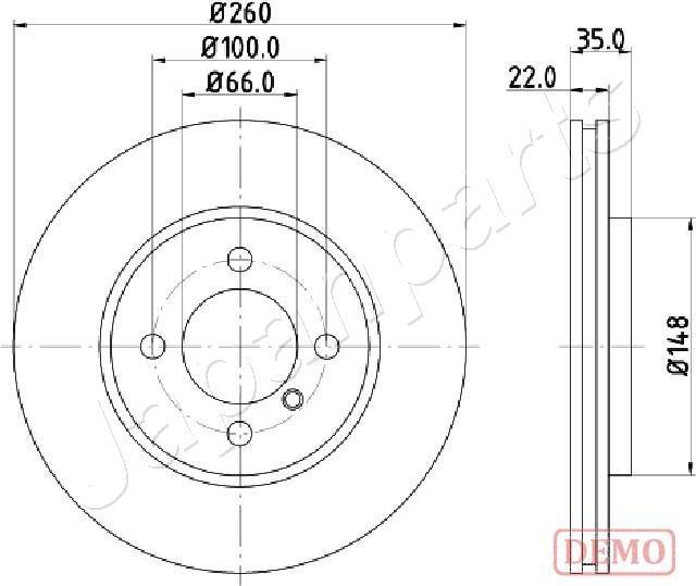 Japanparts DI-0158C - Гальмівний диск autozip.com.ua