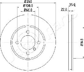 Japanparts DI-0158 - Гальмівний диск autozip.com.ua