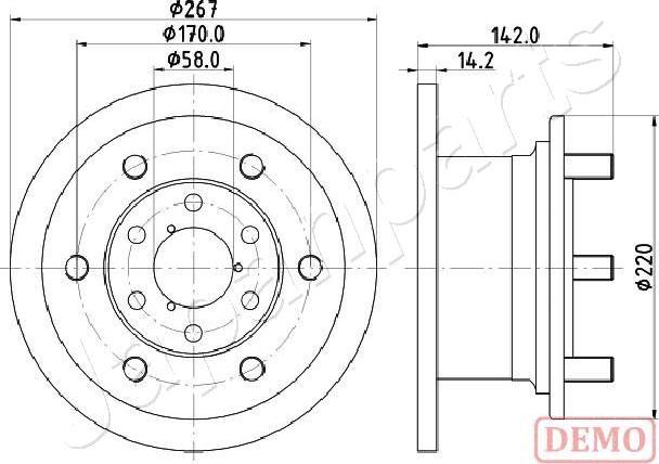 Japanparts DI-0254C - Гальмівний диск autozip.com.ua