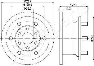 Japanparts DI-0254 - Гальмівний диск autozip.com.ua